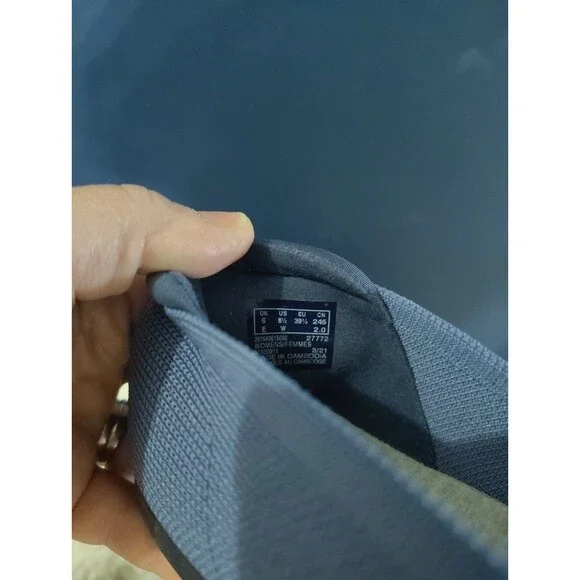 Clarks Cloudsteppers Flats 8.5 Blue Carly Hope Knit Bow - Picture 8 of 8